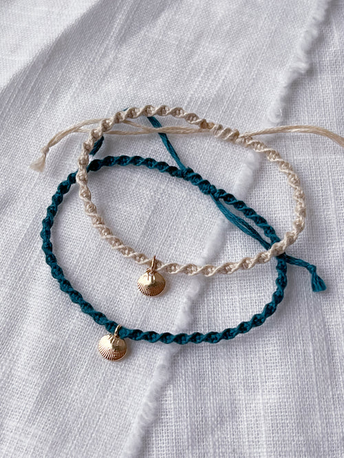 Coastal Twist Bracelet - Golden Seashell